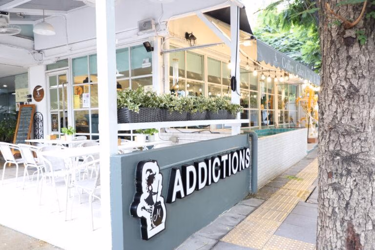Front of Addictions by Kitch Witch restaurant at Srisothorn Place, Soi 23 Sukhumvit