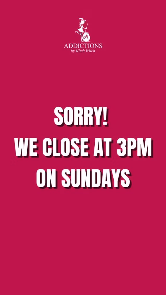 Sundays are shorter. So are our operating hours.