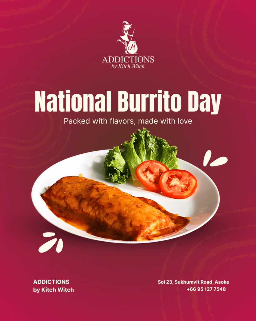 National Burrito day Instagram Post