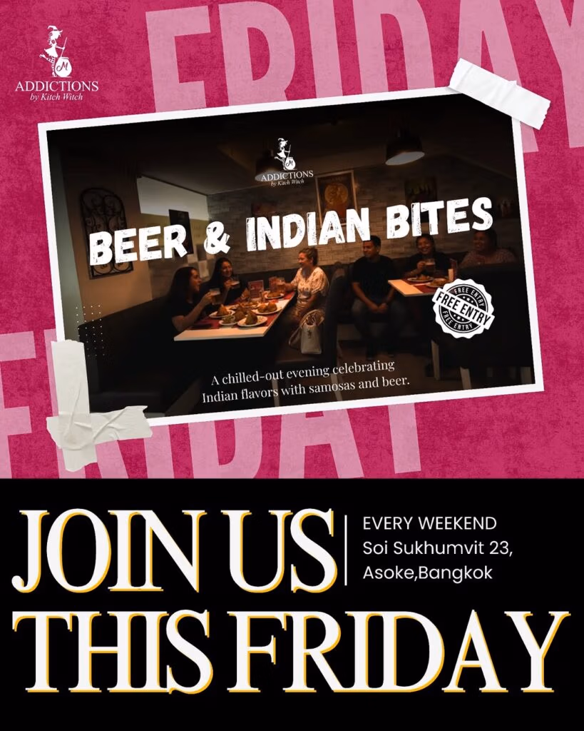 beer and Indian food Bangkok